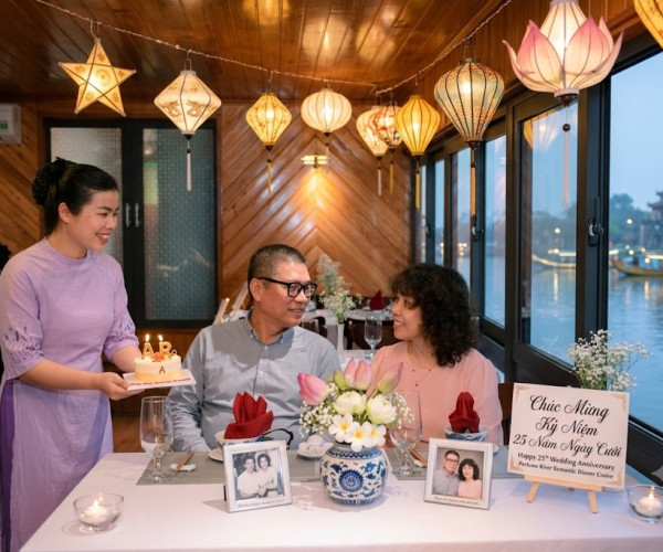 Anniversary Romantic Dinner Cruise On The Perfume River In Hue